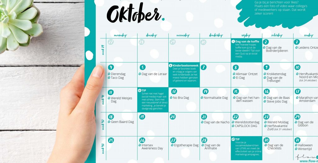 Flow Media - positieve flow kalender oktober
