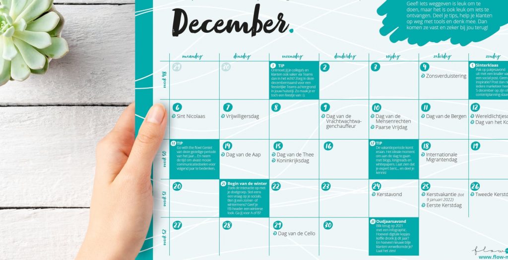 Flow Media - positieve flow kalender december